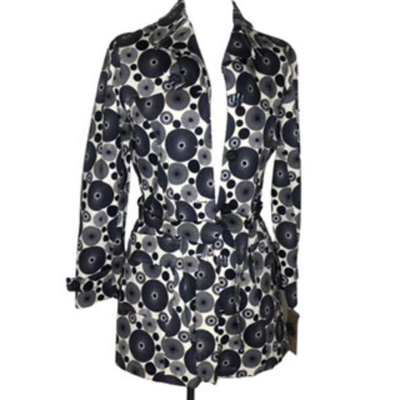Peck & Peck Jackets & Blazers - NWT Peck & Peck Navy/Vanilla Belted Fully Lined Coat Size M